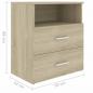 Preview: Nachttische 2 Stk. Sonoma-Eiche 50x32x60 cm