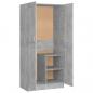 Preview: Kleiderschrank Betongrau 82,5x51,5x180 cm Holzwerkstoff
