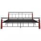 Preview: Bettgestell Metall und Massivholz Eiche 200x200 cm