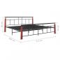 Preview: Bettgestell Metall und Massivholz Eiche 200x200 cm