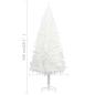 Preview: Künstlicher Weihnachtsbaum mit Beleuchtung & Kugeln Weiß 150 cm