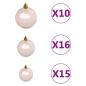 Preview: Künstlicher Weihnachtsbaum mit Beleuchtung & Kugeln Weiß 240 cm