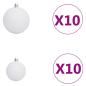 Preview: Künstlicher Weihnachtsbaum mit Beleuchtung & Kugeln Weiß 240 cm