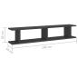 Preview: Wandregale 2 Stk. Grau 105x18x20 cm Holzwerkstoff