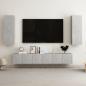 Preview: ARDEBO.de - 5-tlg. TV-Schrank-Set Betongrau Holzwerkstoff