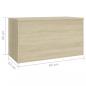 Preview: Aufbewahrungstruhe Sonoma-Eiche 84x42x46 cm Holzwerkstoff
