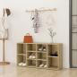 Preview: ARDEBO.de - Schuhbank Sonoma-Eiche 103x30x54,5 cm Holzwerkstoff