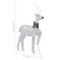 Preview: ARDEBO.de - LED-Rentier Schlitten Weihnachtsdeko 100 LEDs Outdoor Silbern