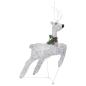 Preview: LED-Rentier Schlitten Weihnachtsdeko 100 LEDs Outdoor Silbern