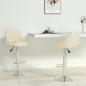 Preview: ARDEBO.de - Barhocker 2 Stk. Creme Kunstleder