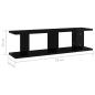 Preview: ARDEBO.de - Wandregale 2 Stk. Hochglanz-Schwarz 75x18x20 cm Holzwerkstoff