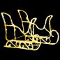 Preview: Rentiere & Schlitten Weihnachtsdekoration 160 LEDs 130 cm Acryl