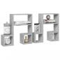 Preview: Wandregale 2 Stk. Betongrau 50x15x50 cm Holzwerkstoff