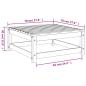 Preview: Gartenhocker 70x70x30 cm Honigbraun Massivholz Kiefer