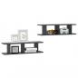 Preview: ARDEBO.de - Wandregale 2 Stk. Grau 75x18x20 cm Holzwerkstoff