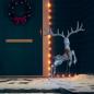 Preview: LED-Rentier Fliegend Weihnachtsdeko 120 LEDs Weiß Kaltweiß