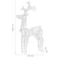 Preview: LED-Rentier Weihnachtsdeko 90 LEDs 60x16x100 cm Acryl