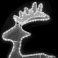 Preview: Rentier Weihnachtsdekoration mit Mesh 306 LEDs 60x24x89 cm