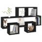 Preview: Wandregal in Autoform Schwarz 82x15x51 cm Holzwerkstoff