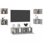 Preview: 6-tlg. TV-Schrank-Set Betongrau Holzwerkstoff