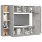 Preview: 8-tlg. TV-Schrank-Set Betongrau Holzwerkstoff