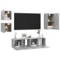 Preview: 5-tlg. TV-Schrank-Set Betongrau Holzwerkstoff
