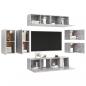 Preview: 8-tlg. TV-Schrank-Set Betongrau Holzwerkstoff