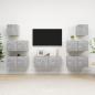 Preview: ARDEBO.de - 7-tlg. TV-Schrank-Set Betongrau Holzwerkstoff