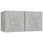 Preview: 4-tlg. TV-Schrank-Set Betongrau Holzwerkstoff