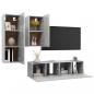 Preview: 4-tlg. TV-Schrank-Set Betongrau Holzwerkstoff