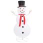 Preview: LED-Schneemann Weihnachtsfigur Luxus-Stoff 180 cm