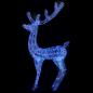 Preview: LED-Rentier XXL Acryl Weihnachtsdeko 250 LED 180 cm Blau