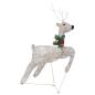 Preview: LED-Rentier mit Schlitten Weihnachtsdeko 100 LEDs Outdoor Gold