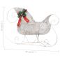 Preview: LED-Rentier mit Schlitten Weihnachtsdeko 100 LEDs Outdoor Gold