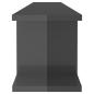 Preview: Wandregale 2 Stk. Hochglanz-Grau 105x18x20 cm Holzwerkstoff