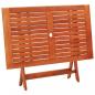 Preview: Klappbarer Gartentisch 120x70x75 cm Massivholz Eukalyptus
