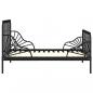 Preview: Ausziehbett Schwarz Metall 80x130/200 cm