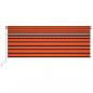 Preview: Markise Automatisch Einziehbar mit Volant 4x3m Orange und Braun