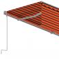 Preview: Markise Automatisch Einziehbar mit Volant 4x3m Orange und Braun
