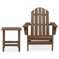 Preview: Adirondack-Gartenstuhl mit Tisch Massivholz Tanne Braun