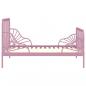 Preview: Ausziehbett Rosa Metall 80x130/200 cm
