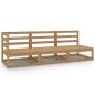 Preview: 3-tlg. Garten-Lounge-Set Honigbraun Massivholz Kiefer