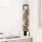 Preview: Wand-Eckregal Sonoma-Eiche 20x20x127,5 cm Holzwerkstoff