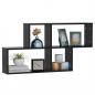 Preview: Wandregal Schwarz 100x18x53 cm Holzwerkstoff