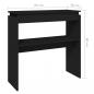 Preview: Konsolentisch Schwarz 80x30x80 cm Holzwerkstoff