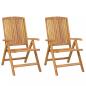 Preview: Gartenstühle mit Kissen 2 Stk. Massivholz Teak