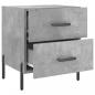 Preview: Nachttisch Betongrau 40x35x47,5 cm Holzwerkstoff