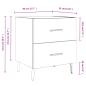 Preview: Nachttisch Betongrau 40x35x47,5 cm Holzwerkstoff