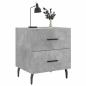 Preview: Nachttisch Betongrau 40x35x47,5 cm Holzwerkstoff