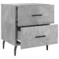 Preview: Nachttisch Betongrau 40x35x47,5 cm Holzwerkstoff